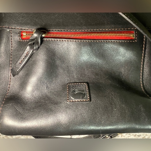 Dooney & Bourke Florentine Leather Allison Crossbody Bag Purse Black - Picture 5 of 10
